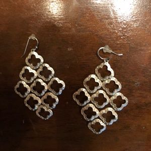 Stella & Dot Silver Chandelier Earrings